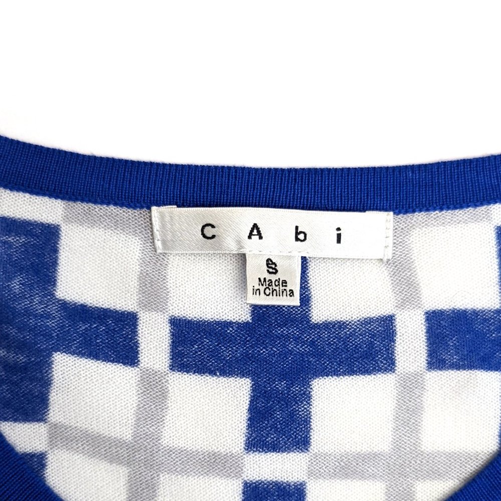 Cabi Blue Multi-Color Frame Print Button Front Lo… - image 3